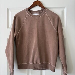Elizabeth and James Cocoa Crew Neck Sweater 100% cotton French Terry made in USA